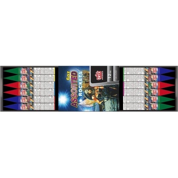 Rakety 6 OZ ASSORTED ROCKETS paper box 36/12 ČÍNA R-OZ6C