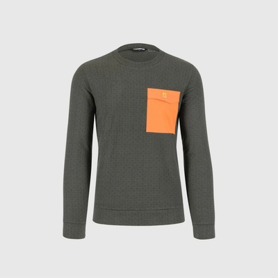Karpos Mesdi Crewneck Flíska Woodl.Gray/Vibr.Orange