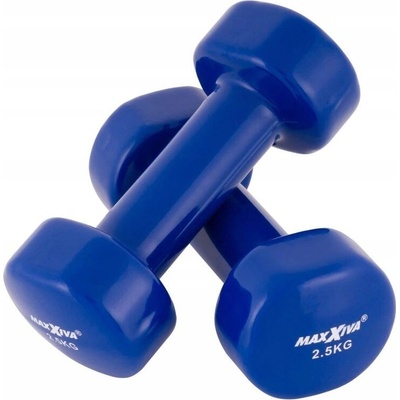 Maxxiva Činky potažené pogumované 2 x 2 kg