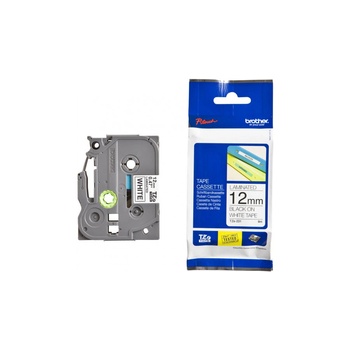 Brother TZe-231 бяла основа с черна ламинирана лента 12 мм x 8 м (TZE231)