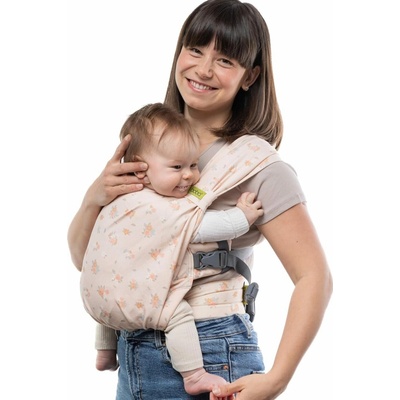 Boba Bliss V2 Hybridný ergonomický nosič a šatka 2v1 pre novorodencov (3,2–16kg) ekobéžová
