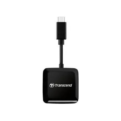 Transcend Четец за карти Transcend SD microSD Card Reader USB Gen 1 Black TypeC, TS-RDC3