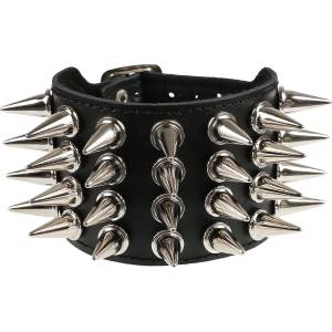 Black & metal Гривна с шипове 4 - bwz-549