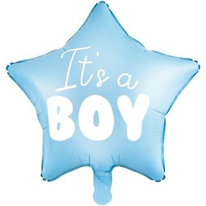 Party Deco Фолиев Балон Звезда с Надпис "It's a Boy (FB22P-001J)