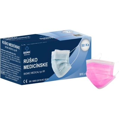 Biomic Medical Rúško ružové 50 ks