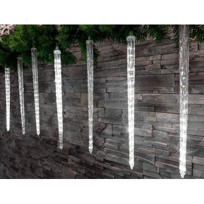 MagicHome Reťaz Icicle 288x LED studená biela 8 cencúľov vodopádový efekt 230 V 50 Hz IP44 exteriér osvetlenie L-3,50 m bez adaptéru