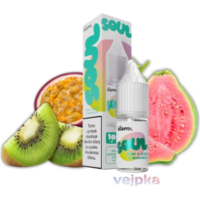 Klarro Soul Salts Kiwi a Guava a Marakuja 10 ml 20 mg