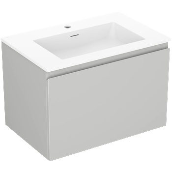 Mexen Orio шкафче за баня 70 см с мивка Otis, 1 чекмедже, сиво мат/бяло мат (91A10-07047-1-BF62-W18M01)