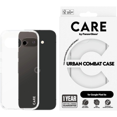 Panzer Гръб CARE by PanzerGlass за Google Pixel 9a, Flagship Case, Urban Combat, Прозрачен