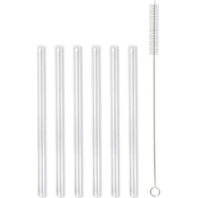 Vialli Design Sada 6 sklenených slamiek 15 cm