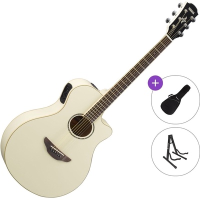 Yamaha APX600 Standard SET Vintage White Електро-акустична китара Джъмбо