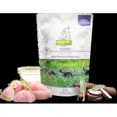 isegrim Monoprotein - Висококачествен пауч за израснали кучета с пуешко месо, 410 гр