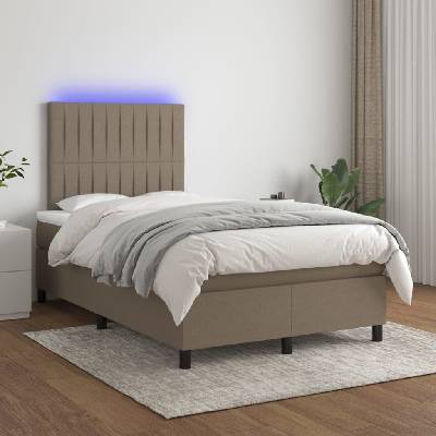 vidaXL 3135021 Boxspring postel s matrací a LED textil / barva taupe
