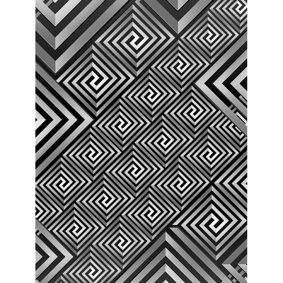 Preinterier Fototapeta panel - PL0185 - Čiernobiely labyrint vlies - 206cm x 275cm