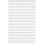 vidaXL Зеброва щора бял 145x200 см Ширина на плата 140, 9 см полиестер (4014790)