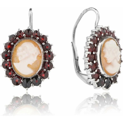 Český Granát Jan Kos jewellery Stříbrné náušnice 13008145001