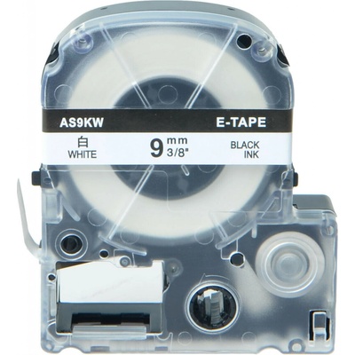 Epson LC-3WBN, SS9KW, 9mm x 8m, čierna tlač / biely podklad, kompatibilná páska