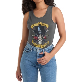 AMPLIFIED Дамски боди Guns N' Roses - TOPHAT SKULL - AMPLIFIED - ZAV853H32