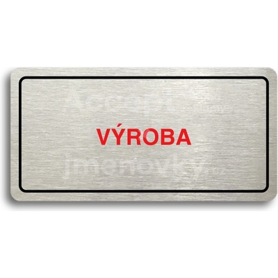 ACCEPT Piktogram VÝROBA - stříbrná tabulka - barevný tisk