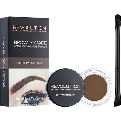 Makeup Revolution London Brow Pomade očné linky Medium Brown 2,5 g