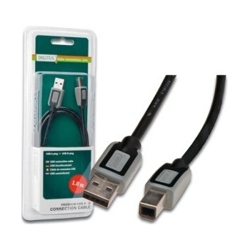 Digitus USB kábel A/samec na B-samec, 2x tienený, 3m