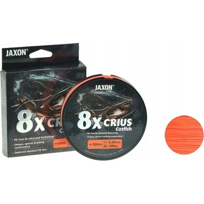 Jaxon šňůra Crius x8 Catfish Orange 0,37mm 50kg 300m