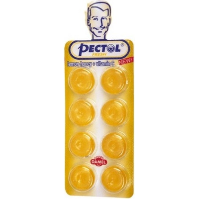 PECTOL Citronový drops s vitaminem C v blistru 8 kusů