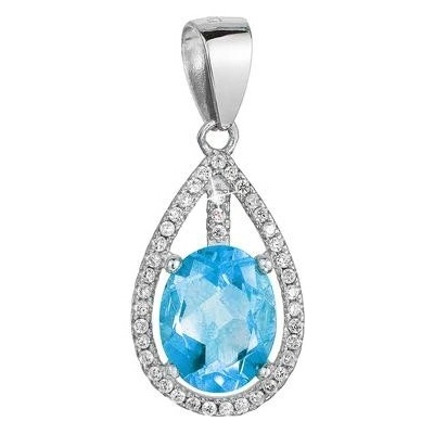 Pavona Stříbrný přívěsek slza modrý zirkon 14034.3 aqua