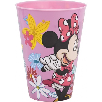 Stor Plastový pohárik Minnie Mouse hrnček Minnie Mouse Spring XL 430 ml