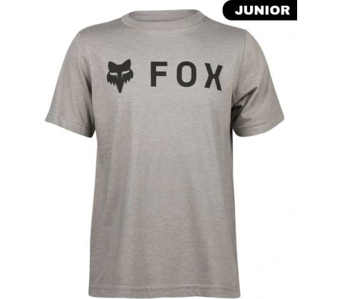 Fox Yth Absolute Ss Tee Heather Graphite