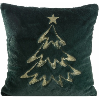 Eurofirany chlpatá Vianočná TREE BIELA ZELENÁ 45 x 45 CM