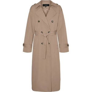 VERO MODA Палто Vero moda Chloe Long trench coat - Beige (Silver Mink)