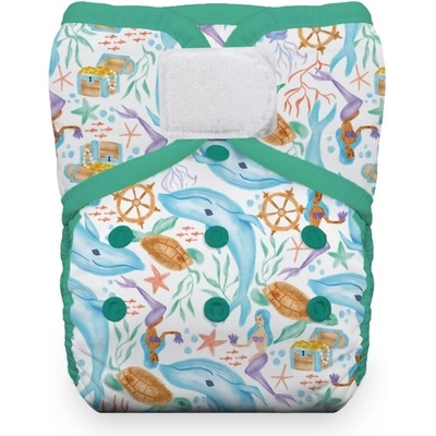 Thirsties Natural One Size Pocket Diaper Mermaid Lagoon Na SZ