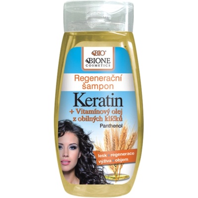 BC Bione Cosmetics Keratin regenerační šampon Obilné klíčky 260 ml