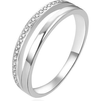 Agato stříbrný prsten se zirkony AGT R03W