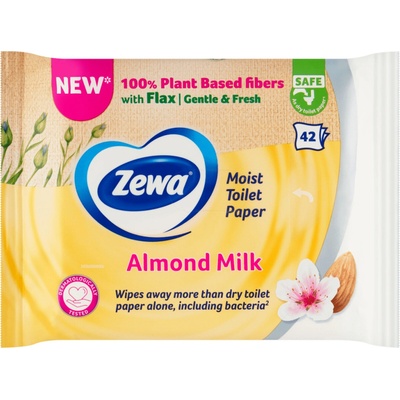 ZEWA Almond Milk vlhčený bílý 42 ubrousků