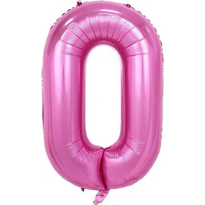 Cakesicq Fóliový balónek číslo nula růžový 102cm