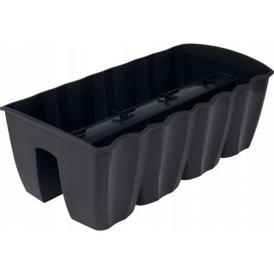 Prosperplast Květináč truhlík na zábradlí CROWN antracit 58 cm – Zboží Mobilmania