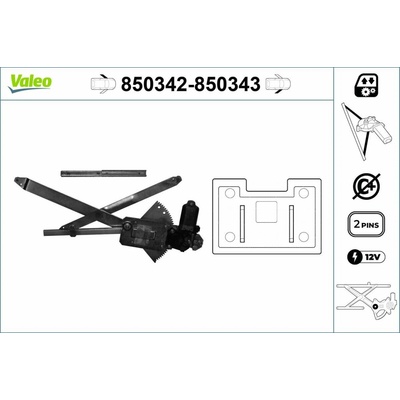Zvedací zařízení oken VALEO 850343 850343