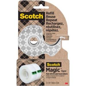 3M Самозалепваща лента на метален диспенсър с 2 ленти, 19 mm x 13, 9 m, 3M SCOTCH "Magic", прозрачна 7100334048 (7100334048)
