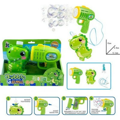 Wiky Bublifuk pistole s externí nádržkou dinosaurus 280 ml 15 cm