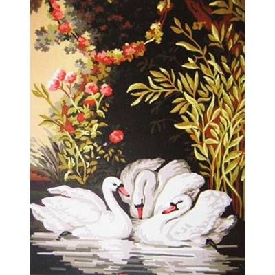 Казанлъшки гоблени Гоблен Трите лебеда Puppets (Унгарски)