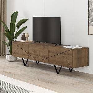 TopMebel ТВ шкаф Jakomen TopMebel от меламин в светлокафяв цвят 160x36.8x43cm