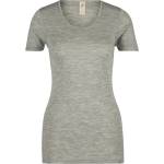 Engel Дамско копринено термобельо Engel Women's Undershirt S/S Merino base layer - Light Grey Melange - размер 42/44 (EU) (114-0819-0513)