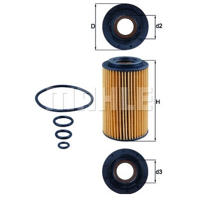 Olejový filter MAHLE ORIGINAL OX 153/7D (OX153/7D)