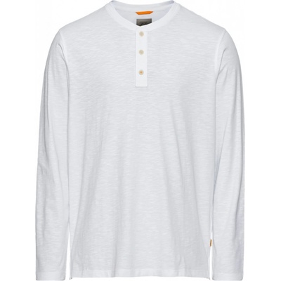 Camel Active tričko HENLEY 1/1 ARM bílá