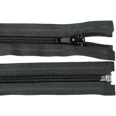 Pro Háčkování Spirálový zip No 5 dělitelný 40 cm černý