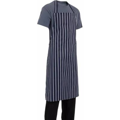 Whites Chefs Clothing zástěra extra velká řeznický proužek v námořnické modré