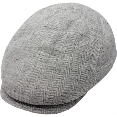 Fiebig Headwear since 1903 pánská lněná letní bekovka šedá
