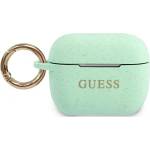 Guess Калъф Guess GUACAPSILGLGN за AirPods Pro, зелен, силиконов, с брокат (GUACAPSILGLGN)